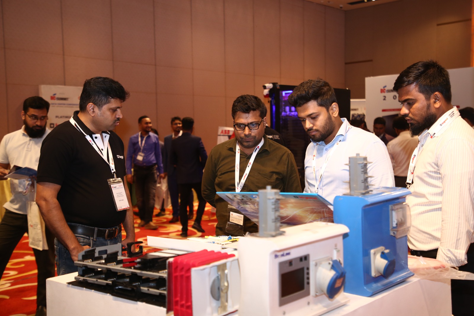 Live product demonstration at a solution booth